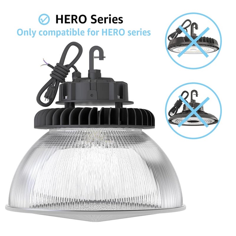 HYPERLITE 60 Degree PC Reflector ONLY for Hero Series LED High Bay Light 1-Pack (Clear with Cover) - Image 4